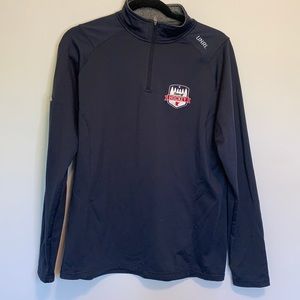 UNRL State of Hockey Quarter Zip Navy Blue